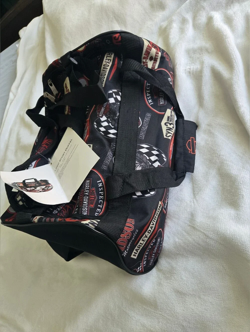 Harley-Davidson Black & Orange Duffel Bag